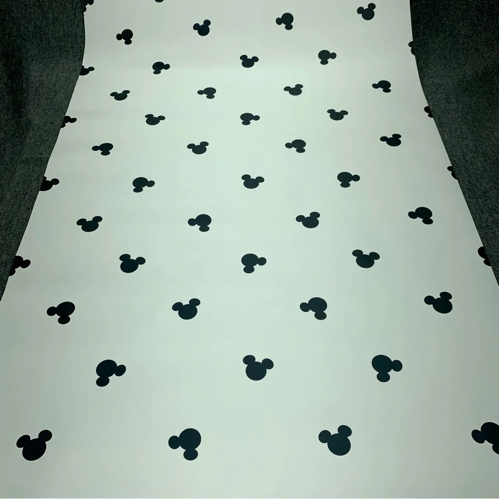 Vintage RARE Mickey Mouse Ears Wallpaper 20.5 Inches Wide X 32.8 feet Long.